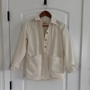 Sézane Will Jacket in Ecru Cream Button-Up